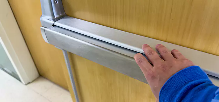 Installing a Push Bar on a Door Bethpage
